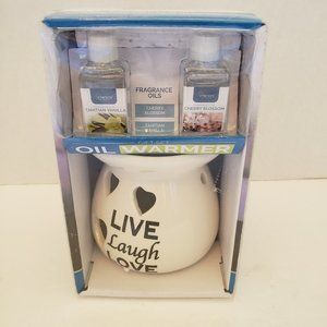 Oil Warmer Box Gift Set Live Laugh Love Home Fragrance Decor